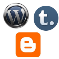 Logos for Wordpress, Blogger and Tumblr