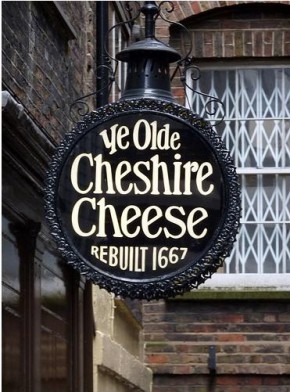 Ye Olde Cheshire Cheese sign