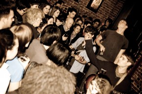 Crowd in the Lock Tavern